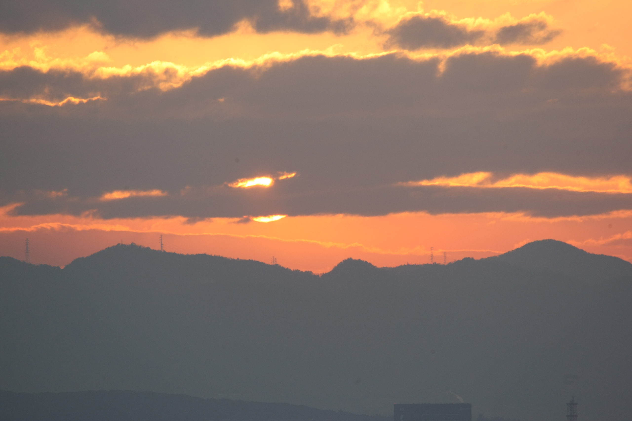 早朝散歩 桂坂公園からの眺望 朝陽が昇る 京都ペーパードライバー出張運転教習 オアシスブログ